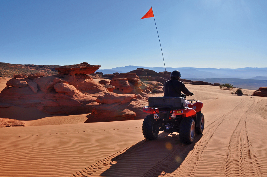 ATV in sand dunes